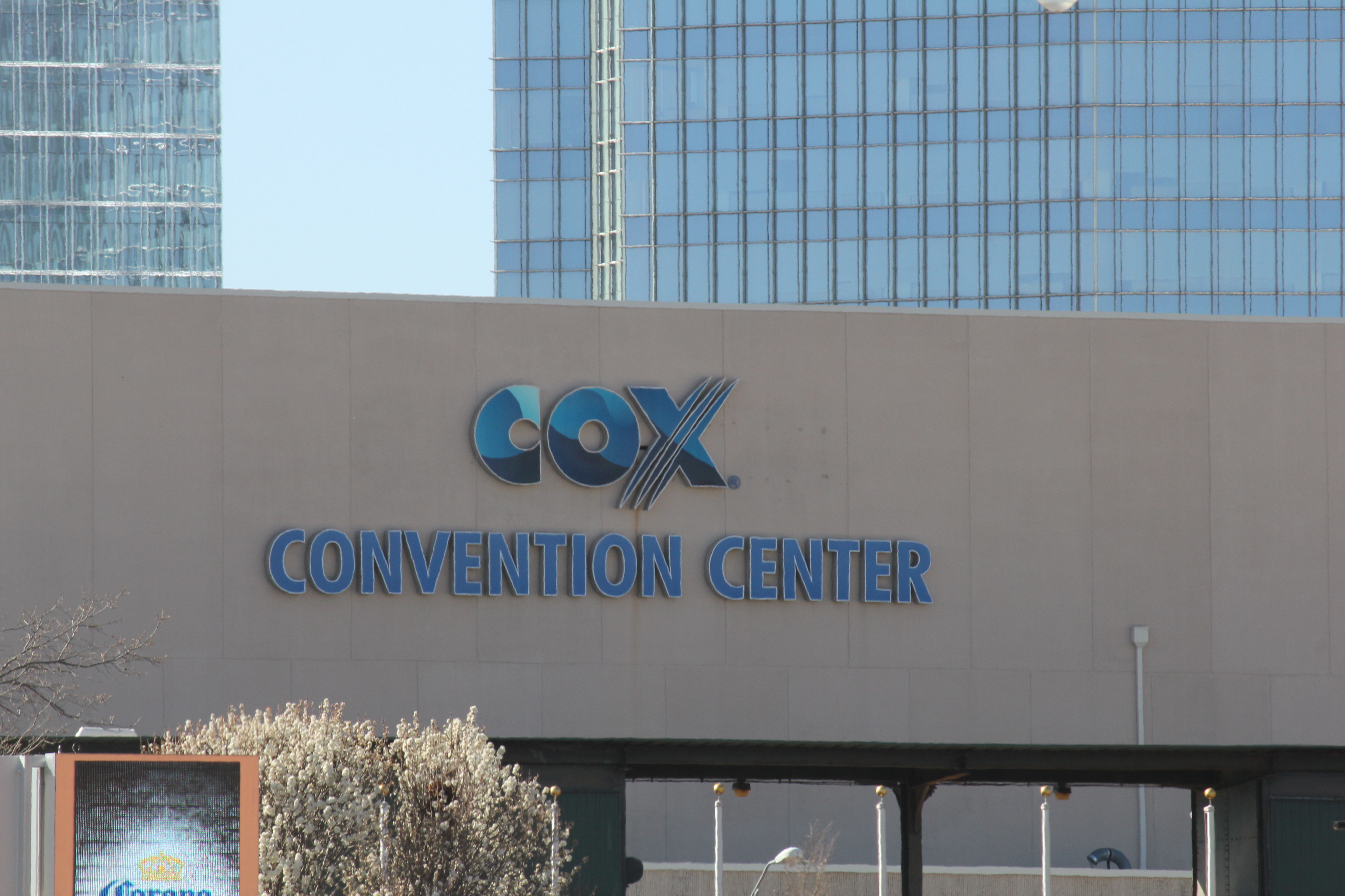 COX Business Service Convention Center Sign